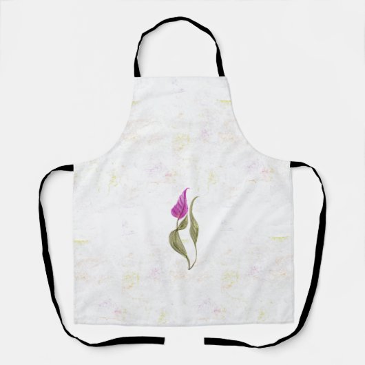 Waterverf roze bloemblad All-Over Print Schort (Voorkant)