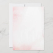 Waterverf Roze Bloemblad Bedankkaart (Achterkant)