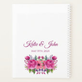 Waterverf Roze Bloemboeket- Wedding-Planner Planner (Achterkant)
