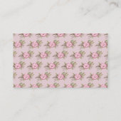 Waterverf Roze Bloemen Baby QR Code Register Informatiekaartje (Achterkant)