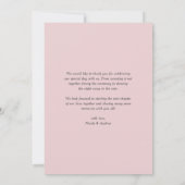  Waterverf Roze Bloemen bruiloft Bedankkaart (Achterkant)