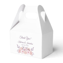 Waterverf Roze Bloemen-Bruiloft Dank u-