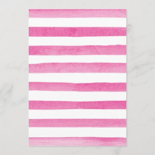 Waterverf roze bloemen bruiloft menu (Achterkant)