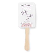 Waterverf roze bloemen-bruiloft programma-