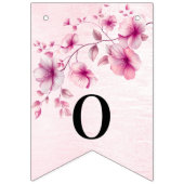 Waterverf Roze Bloemen Bunting Flag Vlaggetjes (Tweede vlag)