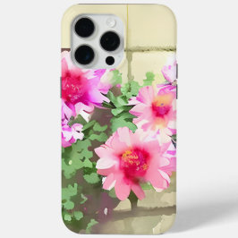Waterverf Roze bloemen iPhone 15 Pro Max Hoesje