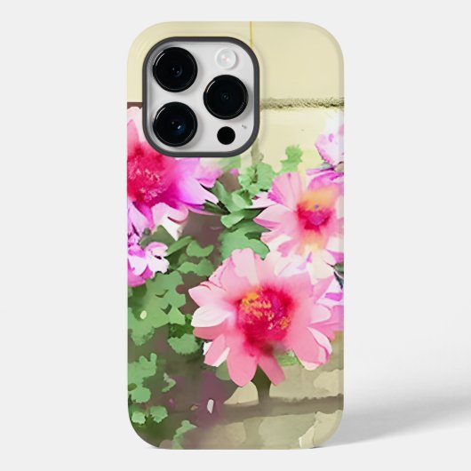 Waterverf Roze bloemen Case-Mate iPhone Case (Achterkant)