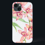 Waterverf roze bloemen iPhone 13 hoesje<br><div class="desc">Waterverf roze bloemen kunstenaar: Tim OToole</div>
