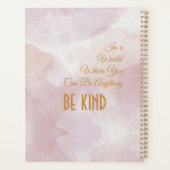 Waterverf roze bloemen Christelijk Planner (Achterkant)