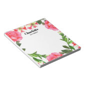 Waterverf Roze bloemen cirkel Wreater Notitieblok (Schuin)