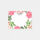 Waterverf Roze bloemen cirkel Wreater Post-it® Notes (Voorkant)