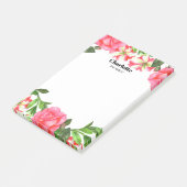 Waterverf Roze bloemen cirkel Wreater Post-it® Notes (Schuin)