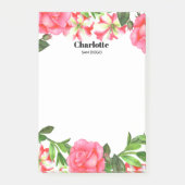 Waterverf Roze bloemen cirkel Wreater Post-it® Notes (Voorkant)
