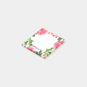 Waterverf Roze bloemen cirkel Wreater Post-it® Notes (Schuin)