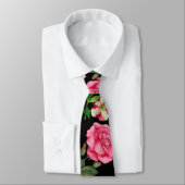 Waterverf Roze bloemen cirkel Wreater Stropdas (Gebonden)