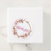 Waterverf Roze Bloemen Dank u Bedankjes Labels (In situ)