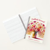 Waterverf Roze Bloemen Dankbaarheid Journaal Notitieboek (Binnen)