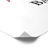 Waterverf Roze Bloemen Doop Meisje Welkom Poster (Hoek)