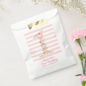 Waterverf Roze Bloemen Een Eerste Verjaardag Bedankzakje (Gezegeld)