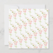 Waterverf Roze bloemen Elephant Baby shower Kaart (Achterkant)