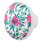 Waterverf roze bloemen en knoppen (Rechts)