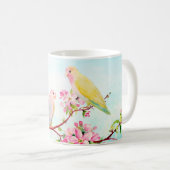 Waterverf Roze bloemen en Mok Tortelduifjes (Voorkant rechts)