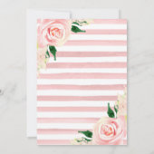 Waterverf Roze Bloemen en Zwaan Verjaardag Kaart (Achterkant)