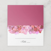Waterverf roze bloemen. Fuchsia bloemenbruiloft Plaatskaartje (Buitenkant ongevouwen)