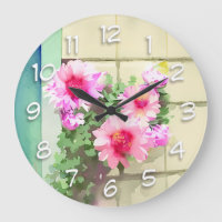 Waterverf Roze bloemen