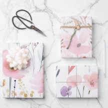 Waterverf Roze bloemen