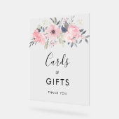 Waterverf Roze Bloemen Kaarten en Geschenken Bruil Acryl Bord (Hoek)