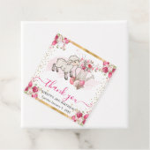 Waterverf Roze Bloemen Lentelam Verjaardag Bedankjes Labels (In situ)