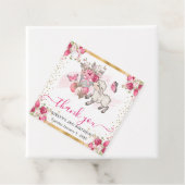 Waterverf Roze Bloemen Lentelam Verjaardag Bedankjes Labels (In situ)