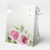 Waterverf Roze Bloemen Lijst Glanzend Bronzen Part Bedankdoosjes (Achterkant)