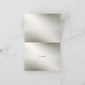 Waterverf Roze Bloemen Lijst Glanzend Bronzen Part Bedankkaart (Binnen)