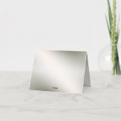 Waterverf Roze Bloemen Lijst Glanzend Bronzen Part Bedankkaart (Achterkant)