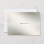 Waterverf Roze Bloemen Lijst Glanzend Bronzen Part Bedankkaart (Achterkant)