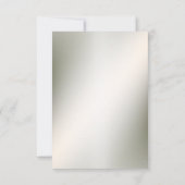 Waterverf Roze Bloemen Lijst Glanzend Bronzen Part RSVP Kaartje (Achterkant)