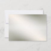 Waterverf Roze Bloemen Lijst Glanzend Bronzen Part RSVP Kaartje (Achterkant)