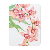 Waterverf Roze bloemen Magneet (Verticaal)