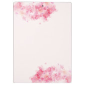 Waterverf Roze Bloemen Make-up Artiest Haar Stylis Klembord (Achterkant)