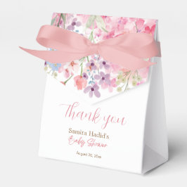 Waterverf Roze Bloemen Meisje baby shower Dank u Bedankdoosjes