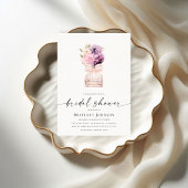 Waterverf Roze Bloemen Parfum Vrijgezellenfeest Kaart