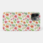 Waterverf Roze Bloemen Patroon Case-Mate iPhone Case (Achterkant (horizontaal))