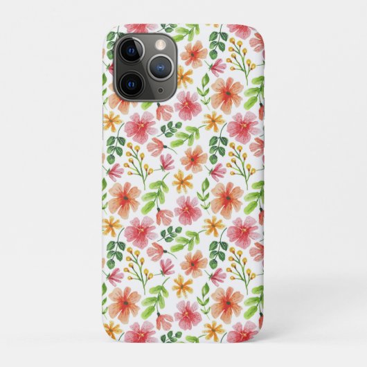 Waterverf Roze Bloemen Patroon Case-Mate iPhone Case (Achterkant)