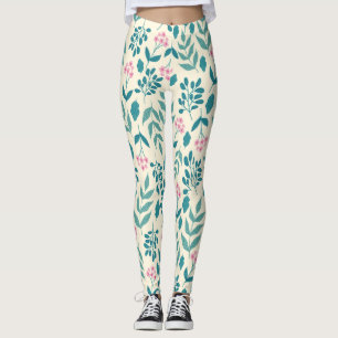 waterverf roze bloemen patroon coole vrouwencadeau leggings