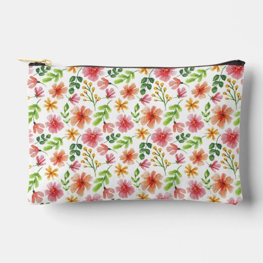 Waterverf Roze Bloemen Patroon Etui (Voorkant)