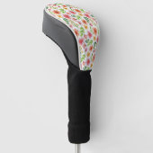 Waterverf Roze Bloemen Patroon Golfheadcover (Schuin)