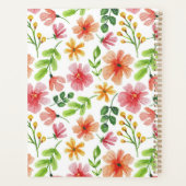 Waterverf Roze Bloemen Patroon Planner (Achterkant)