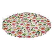 Waterverf Roze Bloemen Patroon Snijplank (Hoek)